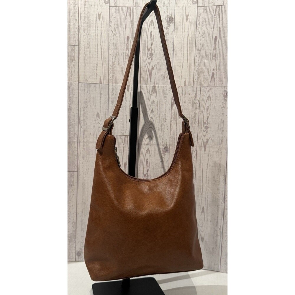 Vintage Wilsons Leather Pelle Studio Brown Mini Hobo Shoulder Bag Purse Y2K